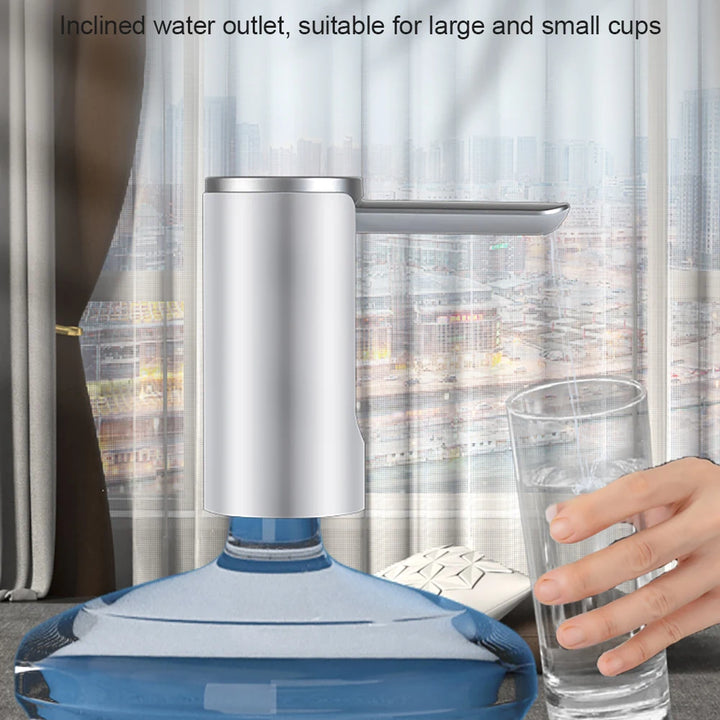 Electric Water Gallon Bottle Pump Automatic Water Dispenser Pump 19 Liters Foldable Desktop Water Bottle Pump H3 Rechargeable
