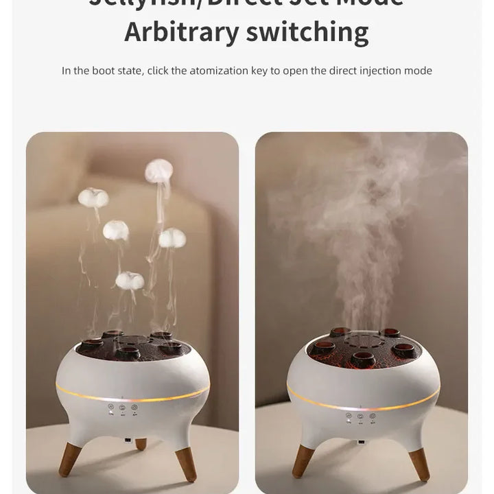 Dynamic Jellyfish Air Humidifier 250ml Essential Oil Diffuser Remote Control Bedroom Humidifier With 7 Colorful Night Lights