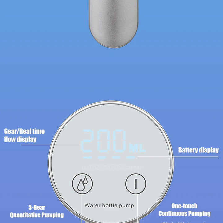 Electric Water Gallon Bottle Pump Automatic Water Dispenser Pump 19 Liters Foldable Desktop Water Bottle Pump H3 Rechargeable