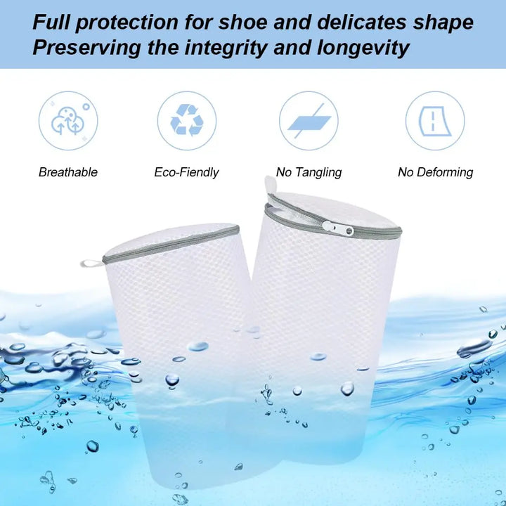 Shoes Wash Bags Sneaker Mesh Washing Bag Shoe Cleaning Laundry Bag Gray Zipper 125 Honeycomb Fabric for Gym Shoes Sneaker